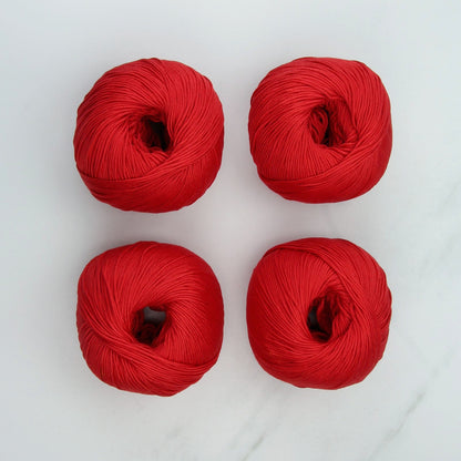 Bellissimo Airlie in colourway Cherry – 4ply weight cotton yarn