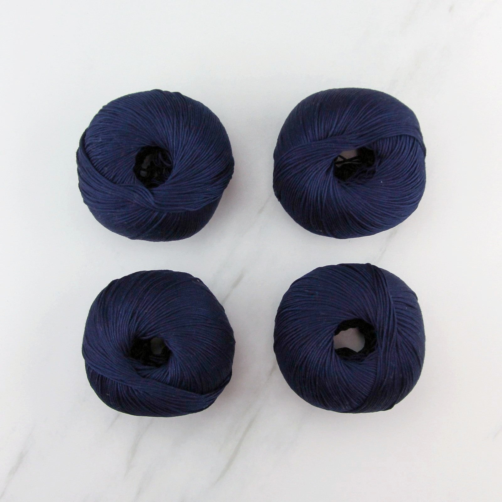 Bellissimo Airlie in colourway Navy – 4ply weight cotton yarn