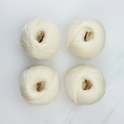 Bellissimo Airlie in colourway Ecru – 4ply weight cotton yarn