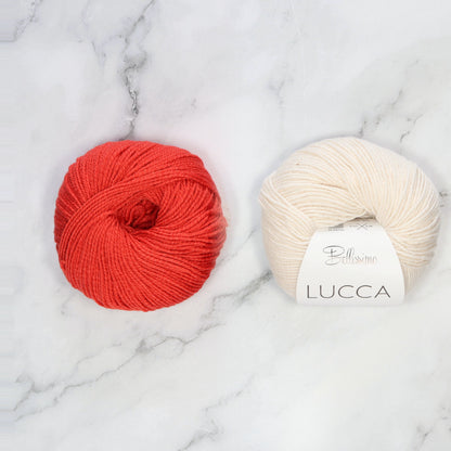 French Macaroon kit in Lucca, colourway Tomato/Ivory