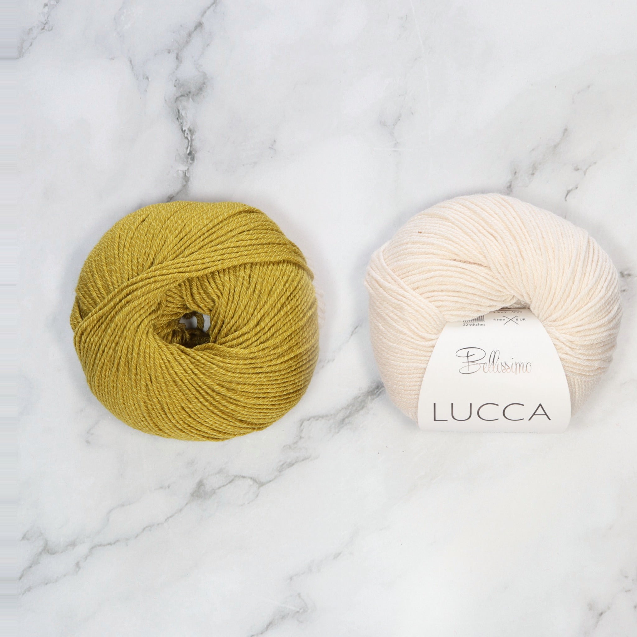 French Macaroon kit in Lucca, colourway Chartreuse/Ivory