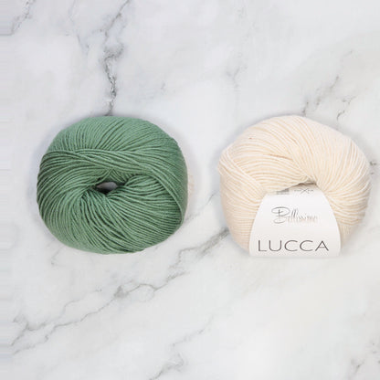 French Macaroon kit in Lucca, colourway Grass/Ivory