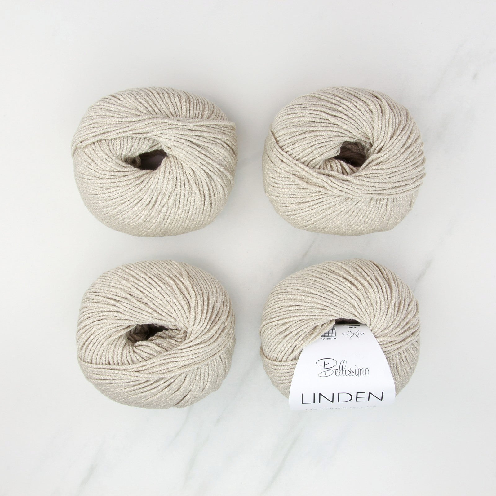 Bellissimo Linden in colourway Pebble – 10ply weight merino, cotton yarn