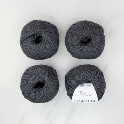 Bellissimo Linden in colourway Charcoal – 10ply weight merino, cotton yarn