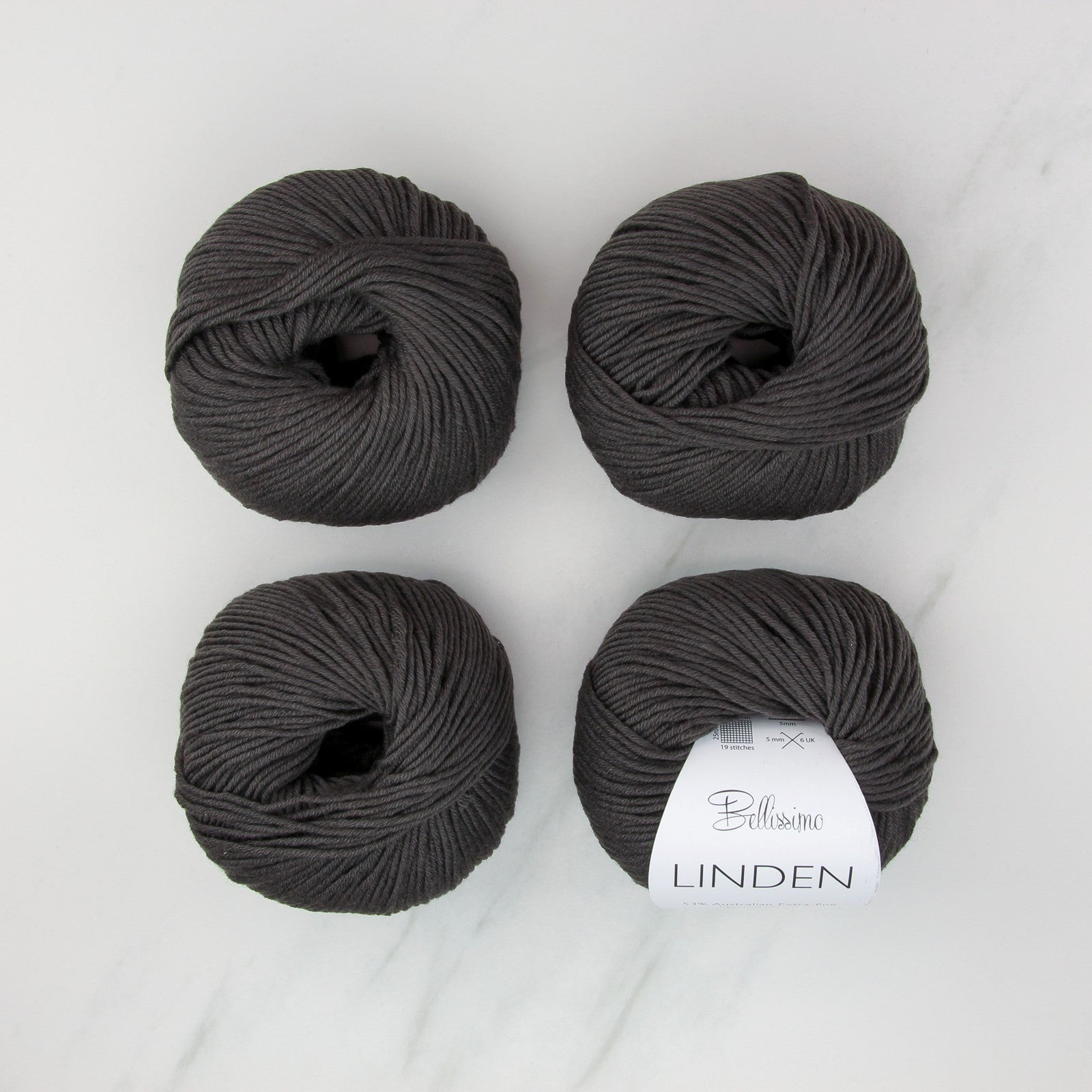 Bellissimo Linden in colourway Espresso – 10ply weight merino, cotton yarn