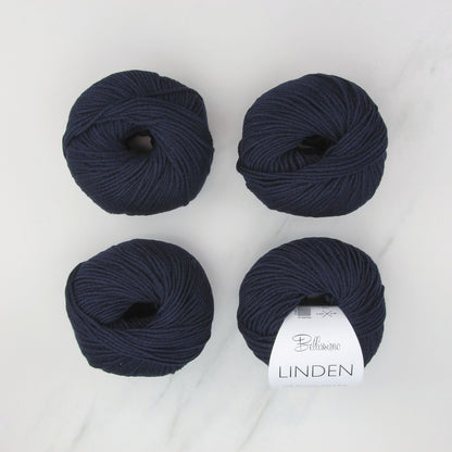 Bellissimo Linden in colourway So Navy – 10ply weight merino, cotton yarn