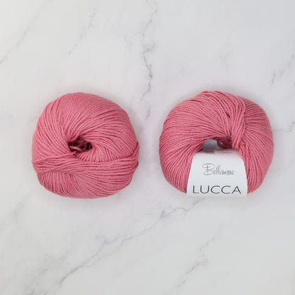 Bellissimo Lucca in colourway Lolly – 8ply weight merino, cotton yarn