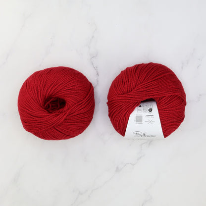 Bellissimo Lucca in colourway Red – 8ply weight merino, cotton yarn