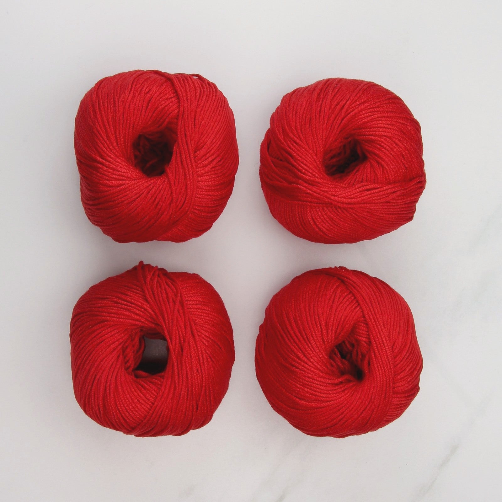 Bellissimo Orchard in colourway Red Red – 8ply weight cotton yarn