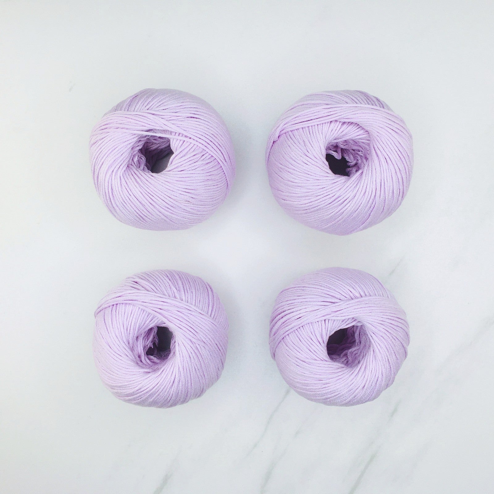 Bellissimo Orchard in colourway Lilac – 8ply weight cotton yarn