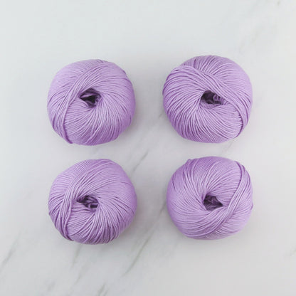 Bellissimo Orchard in colourway Wisteria – 8ply weight cotton yarn