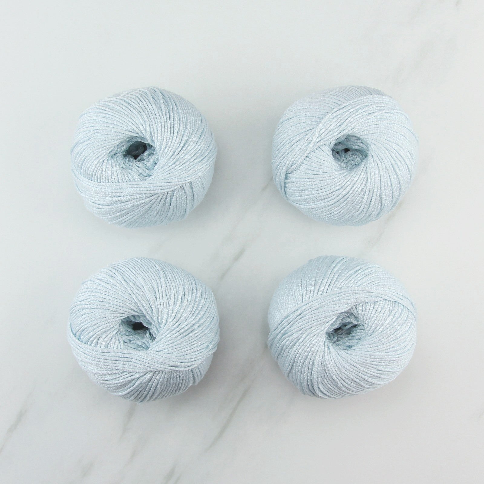 Bellissimo Orchard in colourway Ice Blue – 8ply weight cotton yarn