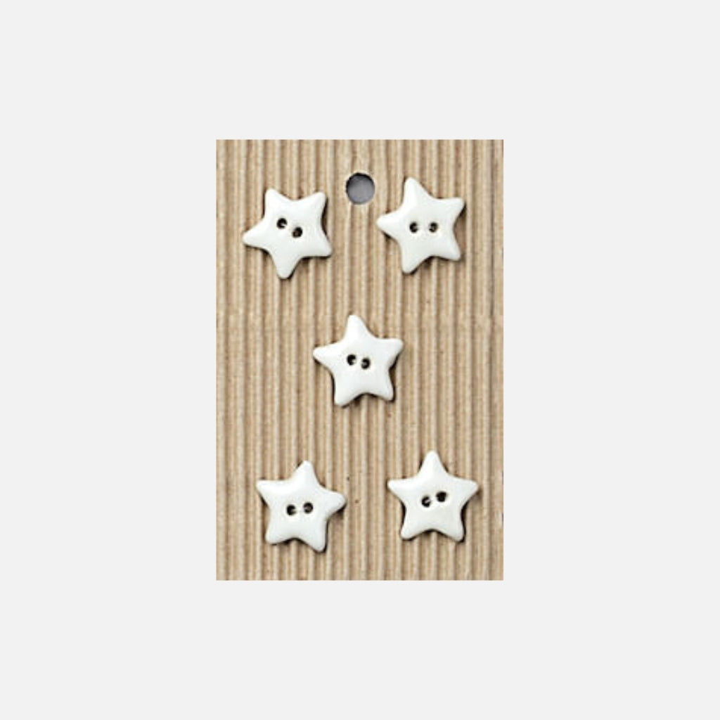 Incomparable Buttons White Star L235