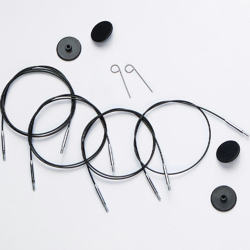 KnitPro Interchangeable Cables Black Swivel