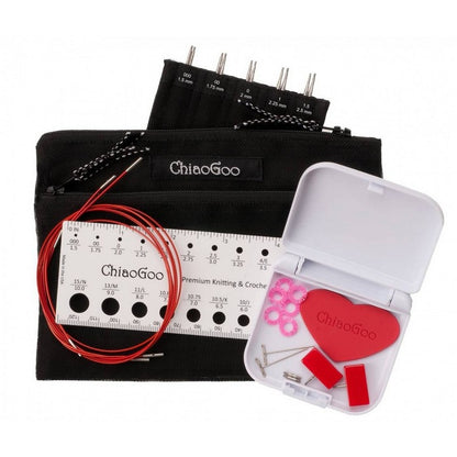 Chiaogoo TWIST Red Lace Interchangeable Knitting Needle Tip Set – view 3