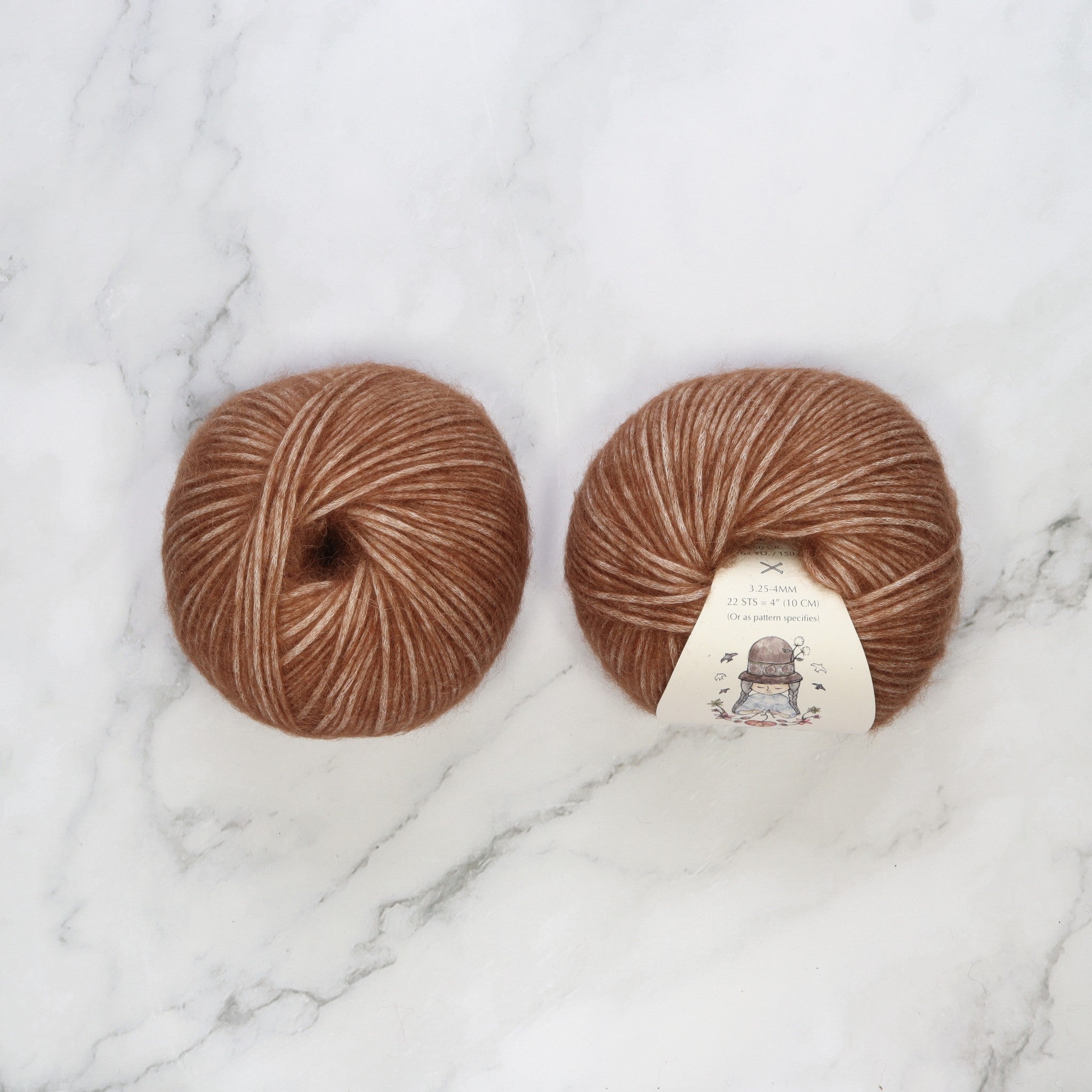 Chaska Wara in colourway Walnut – 8ply weight cotton, alpaca, merino yarn