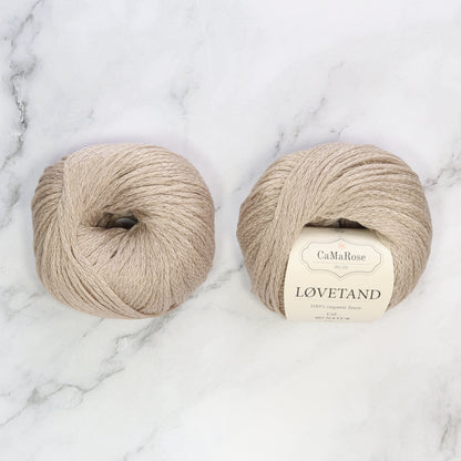 CaMaRose Lovetand in colourway Nature – 8ply (DK) weight linen yarn