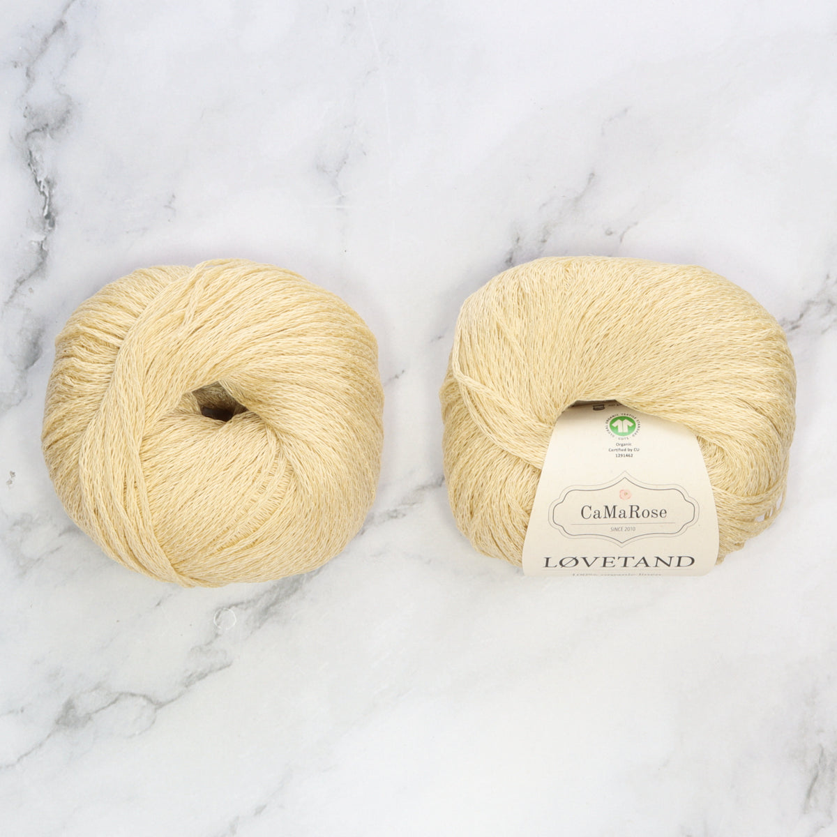 CaMaRose Lovetand in colourway Mother of Pearl – 8ply (DK) weight linen yarn