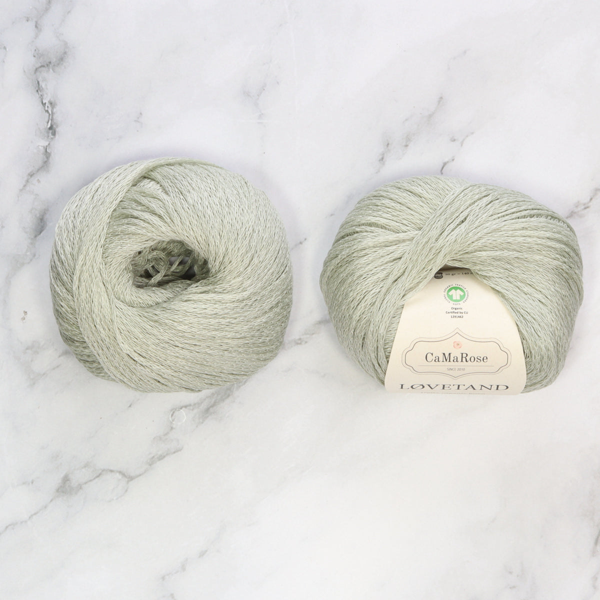 CaMaRose Lovetand in colourway Fennel – 8ply (DK) weight linen yarn