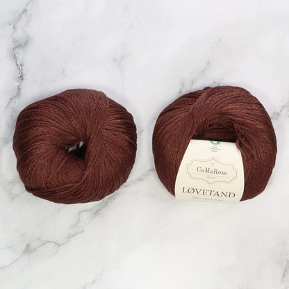CaMaRose Lovetand in colourway Chestnut – 8ply (DK) weight linen yarn