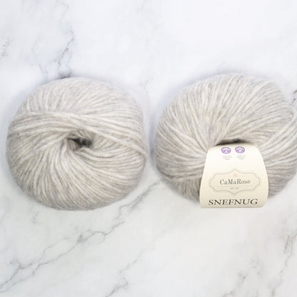 CaMaRose Snefnug in colourway Ash Grey – 10ply weight alpaca, cotton, merino yarn