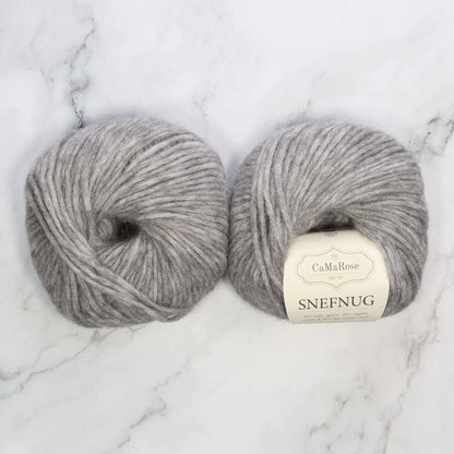 CaMaRose Snefnug in colourway Grey – 10ply weight alpaca, cotton, merino yarn