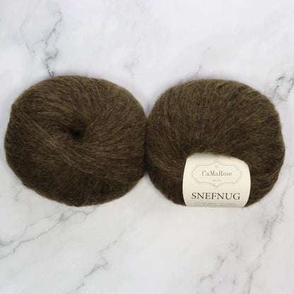 CaMaRose Snefnug in colourway Withered Green – 10ply weight alpaca, cotton, merino yarn