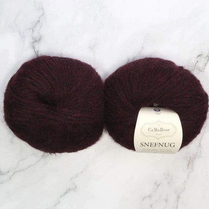 CaMaRose Snefnug in colourway Bordeaux – 10ply weight alpaca, cotton, merino yarn