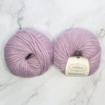 CaMaRose Snefnug in colourway Light Purple – 10ply weight alpaca, cotton, merino yarn