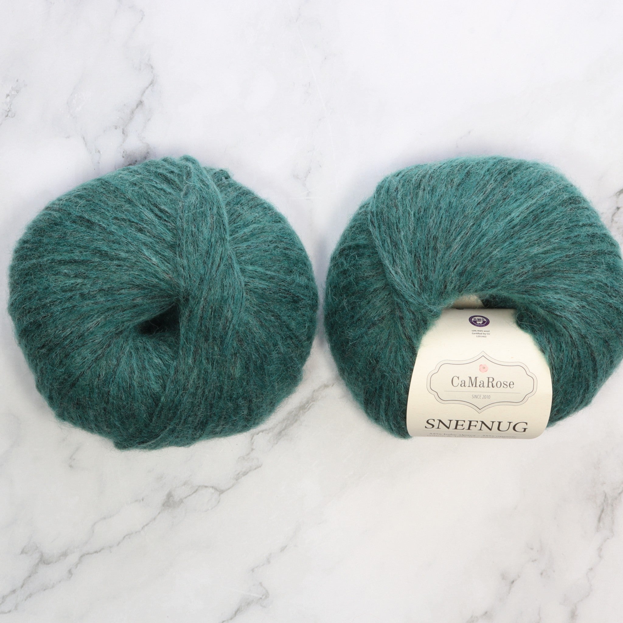 CaMaRose Snefnug in colourway Jade Green – 10ply weight alpaca, cotton, merino yarn
