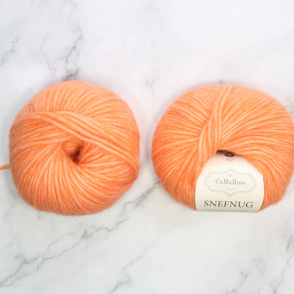 CaMaRose Snefnug in colourway Coral – 10ply weight alpaca, cotton, merino yarn