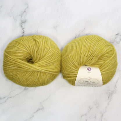 CaMaRose Snefnug in colourway Moss Green – 10ply weight alpaca, cotton, merino yarn