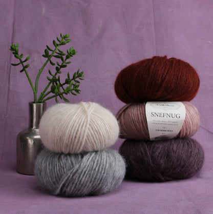 CaMaRose Snefnug – 10ply weight alpaca, cotton, merino yarn