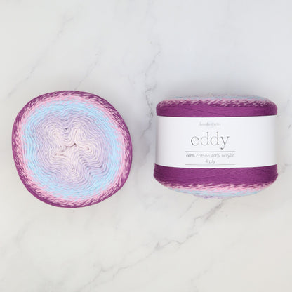 Fiddlesticks Eddy in colourway Lila – 4ply weight cotton, acrylic yarn
