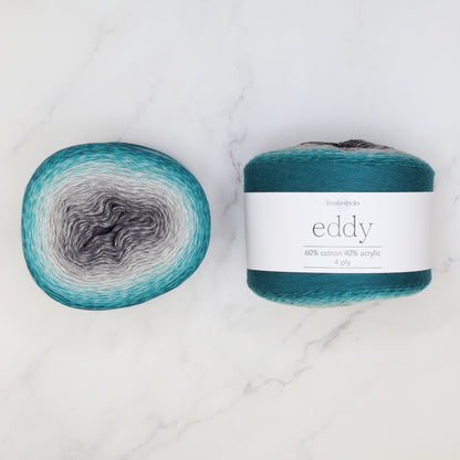 Fiddlesticks Eddy in colourway Aqua – 4ply weight cotton, acrylic yarn