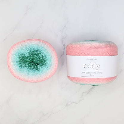 Fiddlesticks Eddy in colourway Turquoise – 4ply weight cotton, acrylic yarn