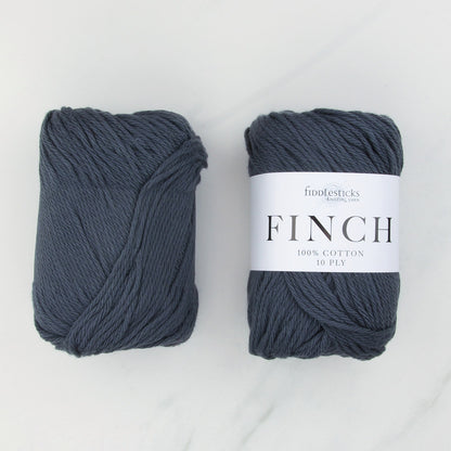 Fiddlesticks Finch in colourway Grey – 10ply weight cotton yarn