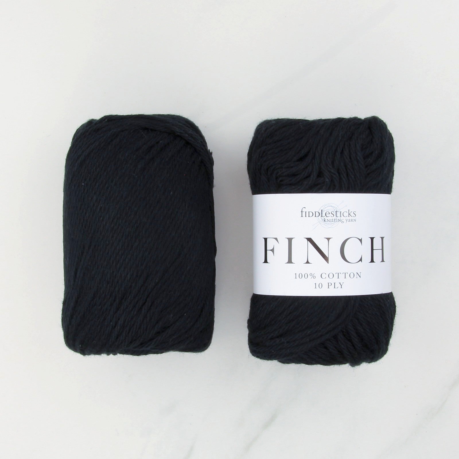 Fiddlesticks Finch in colourway Black – 10ply weight cotton yarn