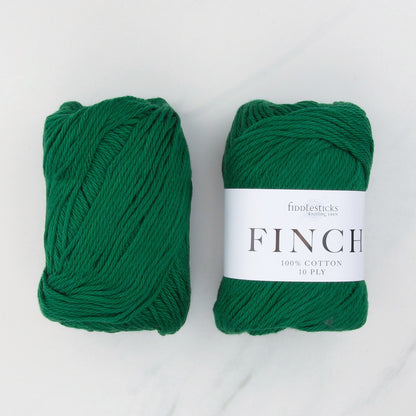 Fiddlesticks Finch in colourway Emerald – 10ply weight cotton yarn