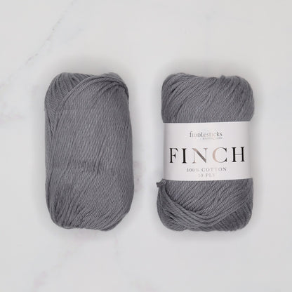 Fiddlesticks Finch in colourway Denim – 10ply weight cotton yarn