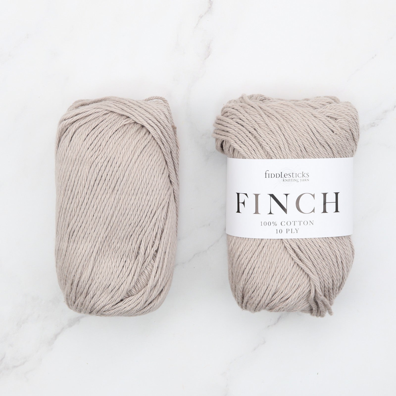 Fiddlesticks Finch in colourway Stone – 10ply weight cotton yarn