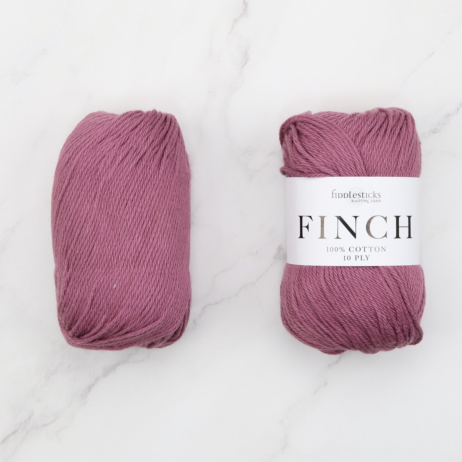 Fiddlesticks Finch in colourway Mulberry – 10ply weight cotton yarn