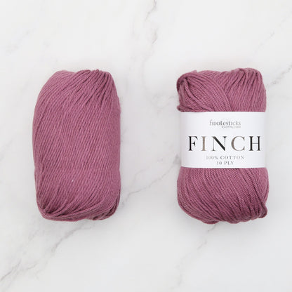 Fiddlesticks Finch in colourway Mulberry – 10ply weight cotton yarn