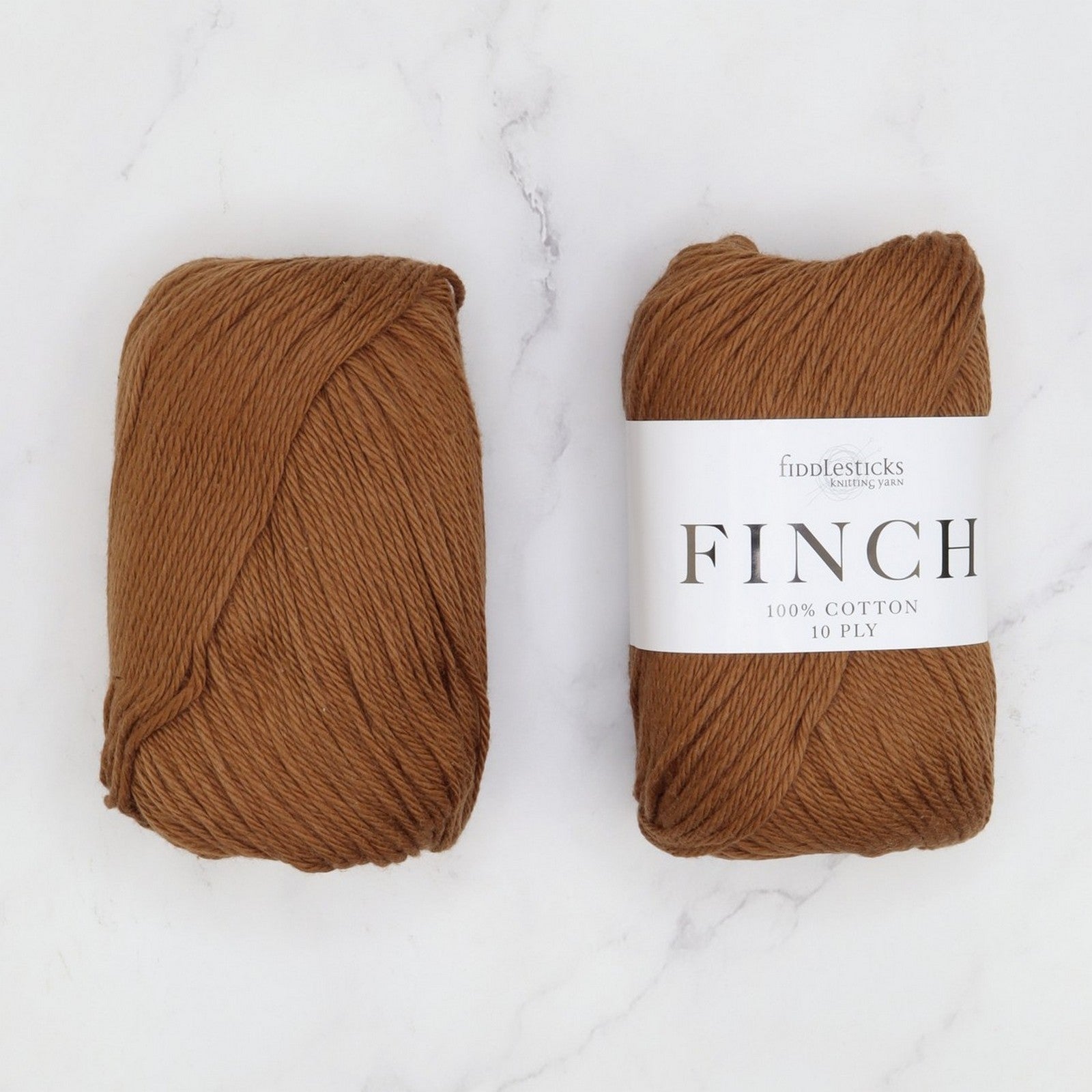 Fiddlesticks Finch in colourway Tobacco – 10ply weight cotton yarn