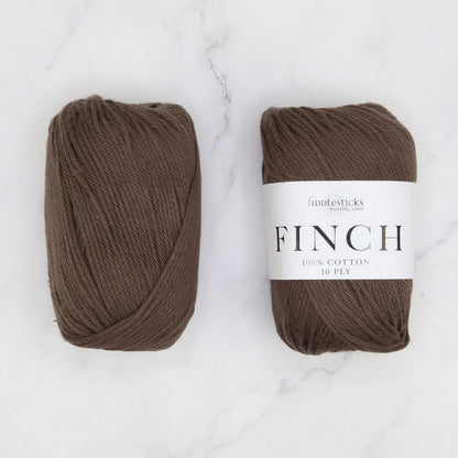 Fiddlesticks Finch in colourway Donkey – 10ply weight cotton yarn