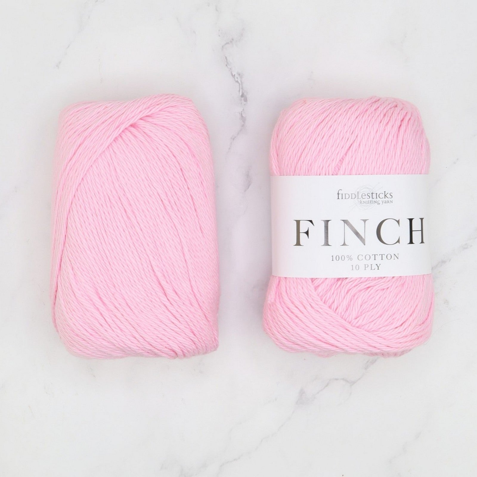 Fiddlesticks Finch in colourway Baby Doll – 10ply weight cotton yarn