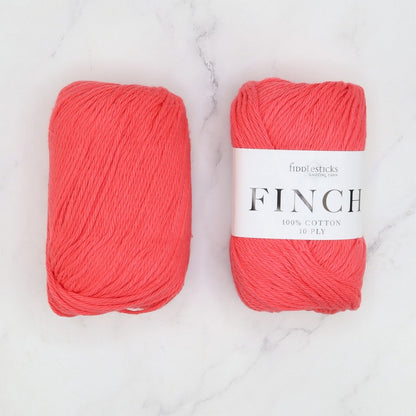 Fiddlesticks Finch in colourway Watermelon – 10ply weight cotton yarn