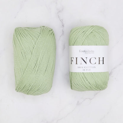 Fiddlesticks Finch in colourway Sea Foam – 10ply weight cotton yarn