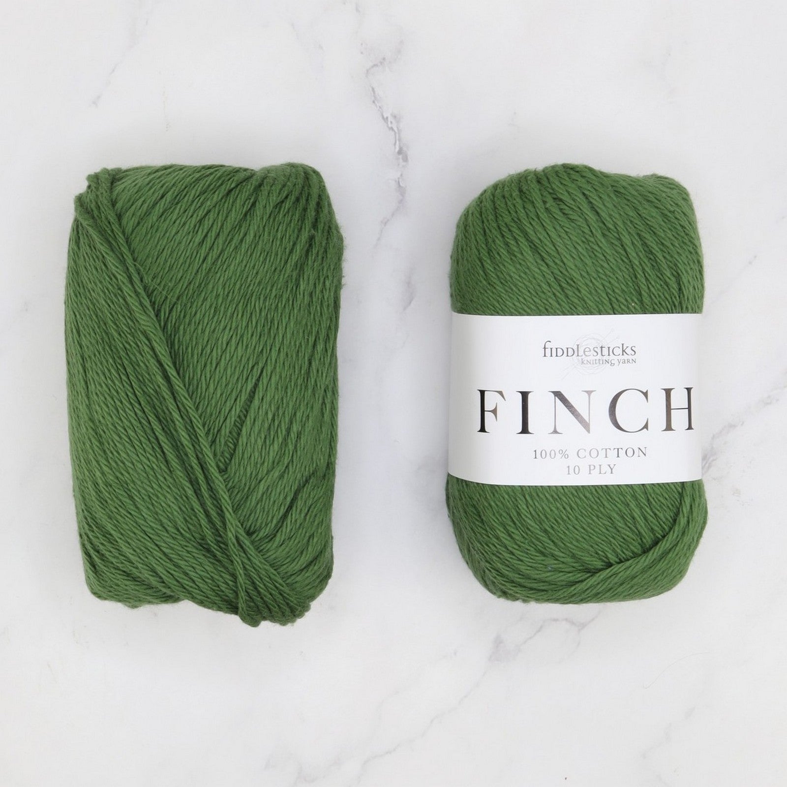 Fiddlesticks Finch in colourway Grass – 10ply weight cotton yarn