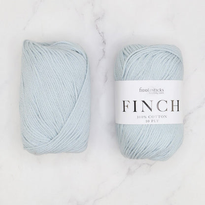 Fiddlesticks Finch in colourway Baby Blue – 10ply weight cotton yarn